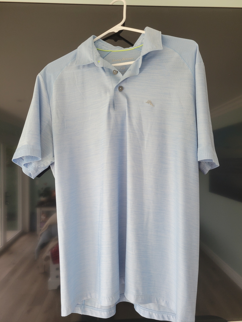 Tommy Bahama Light Blue Polo with Subtle Logo